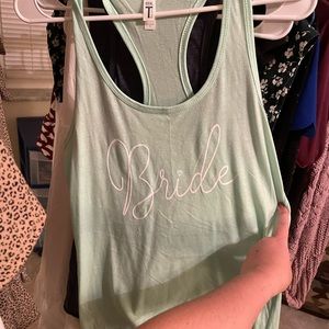Sea foam Green Bride Tank, Never Worn